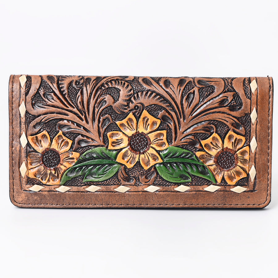 OHLAY Wallet Hand Tooled Genuine Leather Women Bag Western Handbag Purse | Womens Handbags |Leather Belt for Summer
