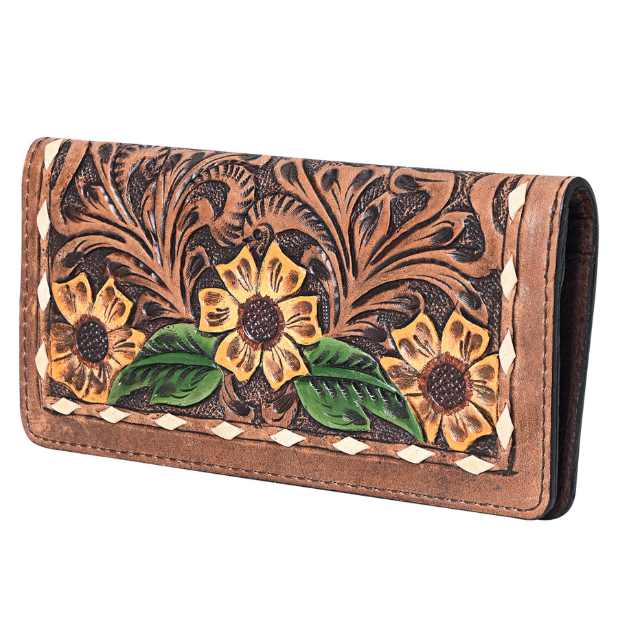 OHLAY WALLET Hand Tooled Genuine Leather women bag western handbag purse - Uhorse