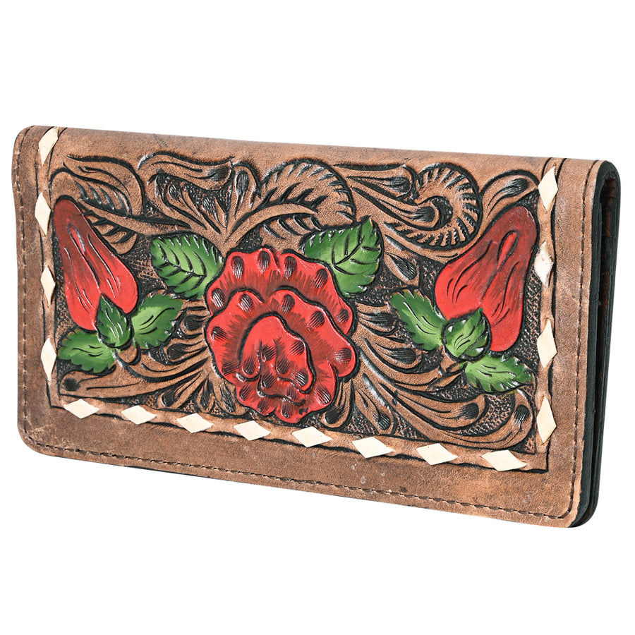 OHLAY WALLET Hand Tooled Genuine Leather women bag western handbag purse - Uhorse