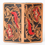 OHLAY WALLET Hand Tooled  Genuine Leather women bag western handbag purse