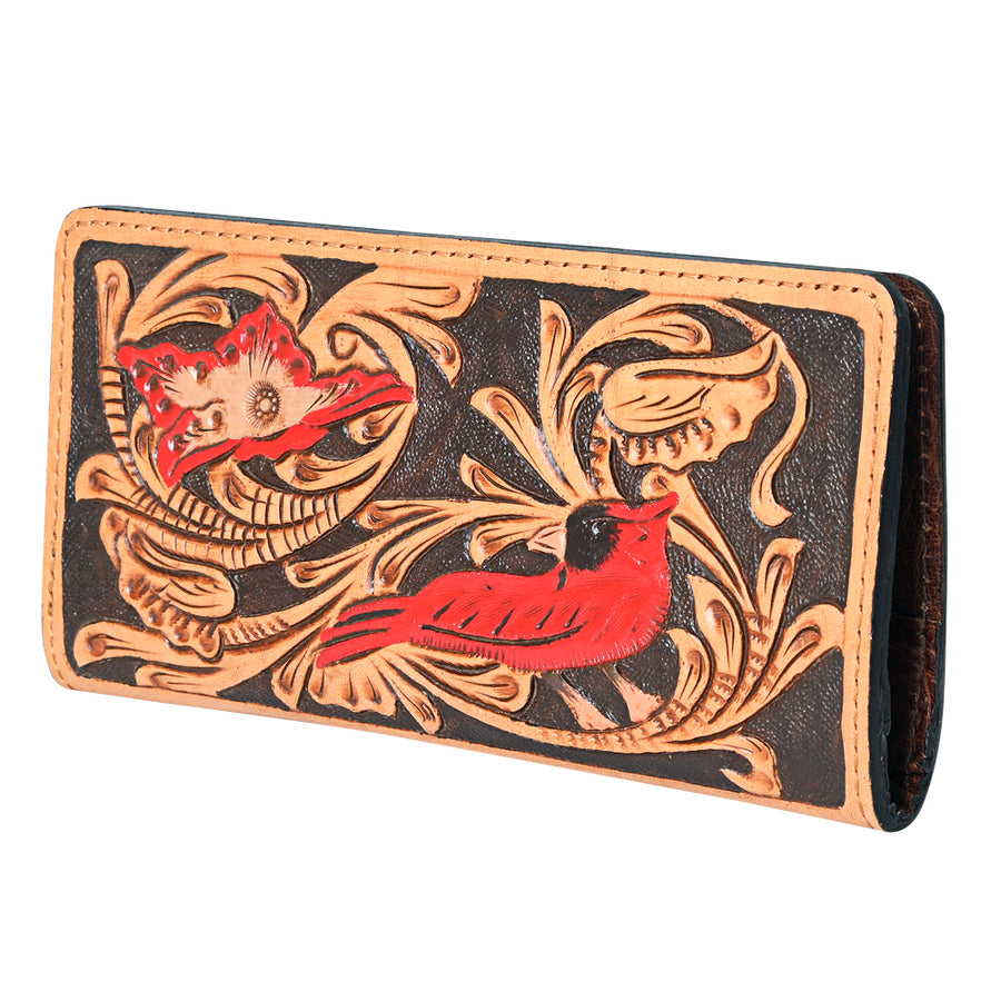 OHLAY WALLET Hand Tooled Genuine Leather women bag western handbag purse - Uhorse