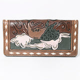 OHLAY Wallet Hand Tooled Genuine Leather Women Bag Western Handbag Purse | Womens Handbags |Leather Belt for Summer