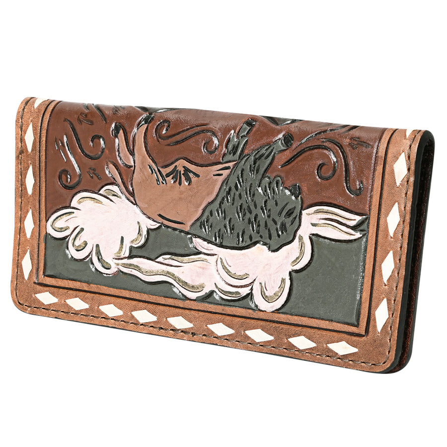 OHLAY WALLET Hand Tooled Genuine Leather women bag western handbag purse - Uhorse