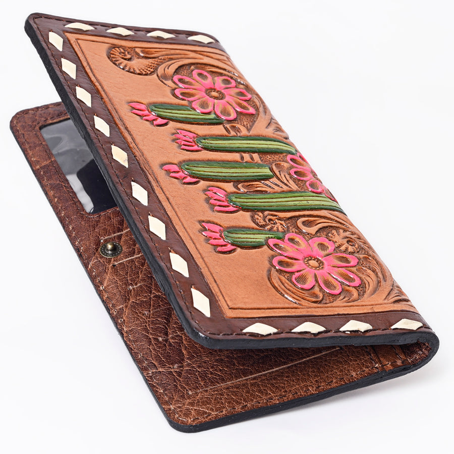 OHLAY Wallet Hand Tooled Genuine Leather Women Bag Western Handbag Purse | Womens Handbags |Leather Belt for Summer