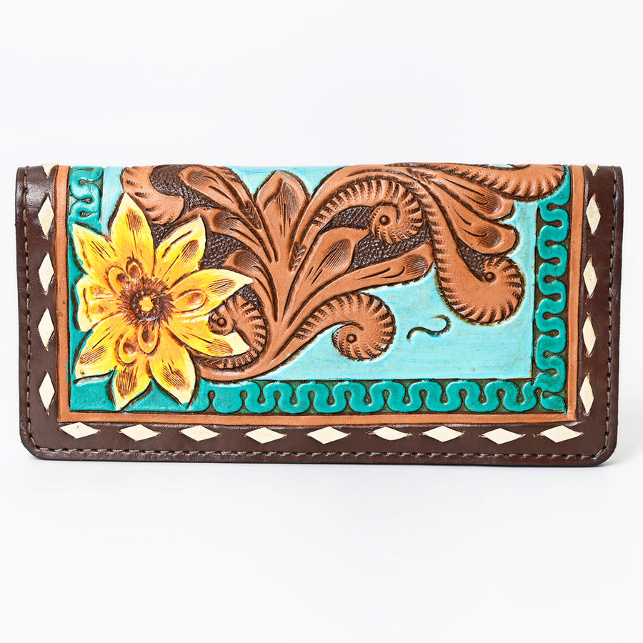 OHLAY Wallet Hand Tooled Genuine Leather Women Bag Western Handbag Purse | Womens Handbags |Leather Belt for Summer