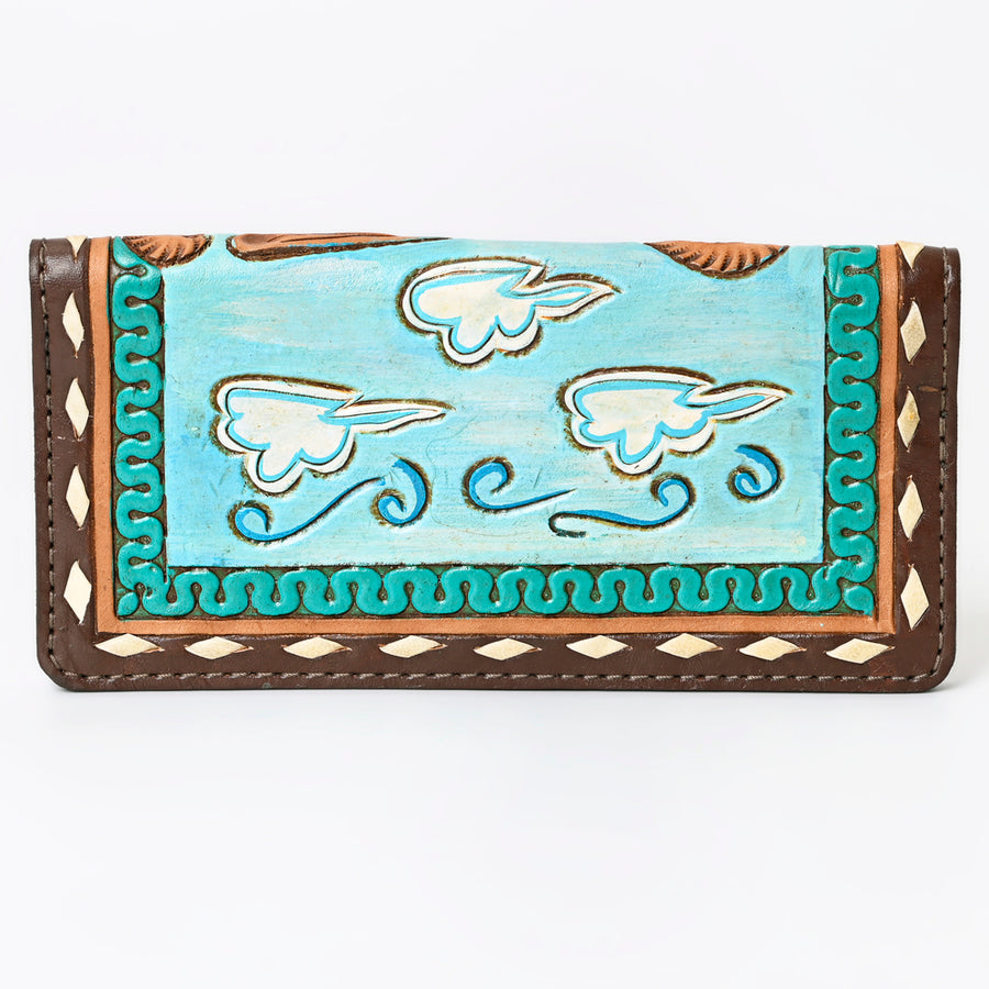 OHLAY Wallet Hand Tooled Genuine Leather Women Bag Western Handbag Purse | Womens Handbags |Leather Belt for Summer