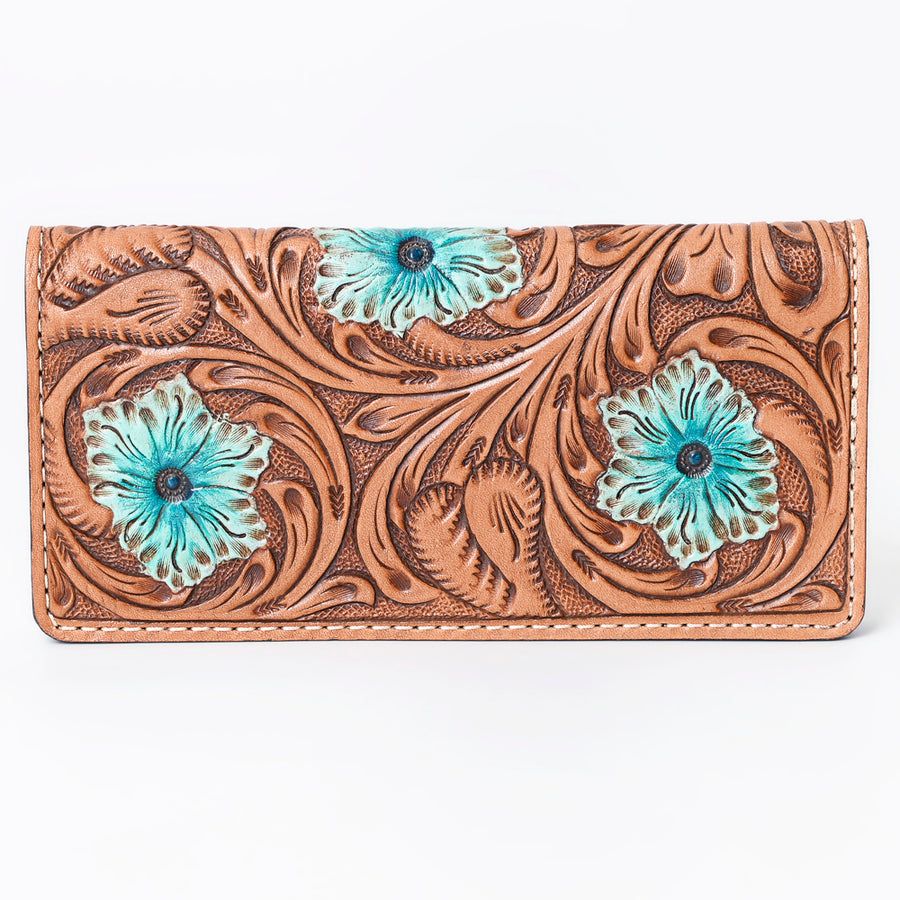 OHLAY Wallet Hand Tooled Genuine Leather Women Bag Western Handbag Purse | Womens Handbags |Leather Belt for Summer