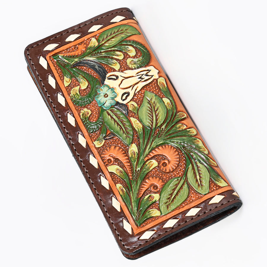 OHLAY Wallet Hand Tooled Genuine Leather Women Bag Western Handbag Purse | Womens Handbags |Leather Belt for Summer