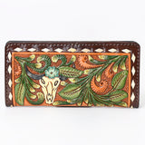 OHLAY WALLET Hand Tooled  Genuine Leather women bag western handbag purse