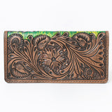 OHLAY WALLET Hand Tooled  Genuine Leather women bag western handbag purse