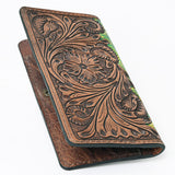 OHLAY WALLET Hand Tooled  Genuine Leather women bag western handbag purse