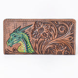 OHLAY WALLET Hand Tooled  Genuine Leather women bag western handbag purse