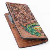 OHLAY WALLET Hand Tooled  Genuine Leather women bag western handbag purse