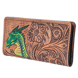 OHLAY WALLET Hand Tooled  Genuine Leather women bag western handbag purse