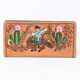 OHLAY WALLET Hand Tooled  Genuine Leather women bag western handbag purse