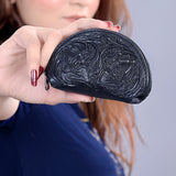 American Darling Coin Purse Hand Tooled Genuine Leather Women Bag Western Handbag Purse