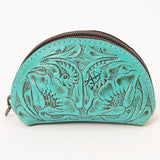 American Darling Coin Purse Hand Tooled Genuine Leather Women Bag Western Handbag Purse