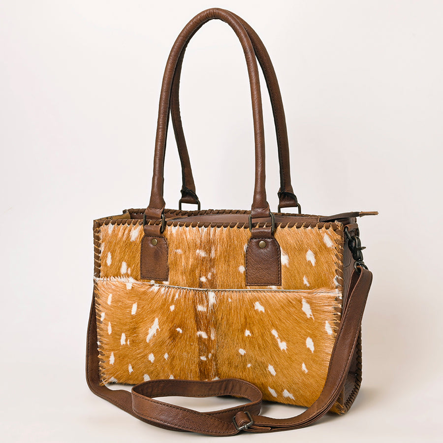 American Darling Hair-On Cowhide Genuine Western Leather Tote Shoulder Bag - Uhorse