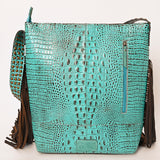 ADBG1216 American Darling Crocodile Embossed Genuine Leather Women Bag Western Handbag Purse