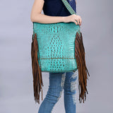 ADBG1216 American Darling Crocodile Embossed Genuine Leather Women Bag Western Handbag Purse