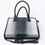 American Darling Tote Crocodile Embossed Genuine Leather Western Women Bag Handbag Purse | Western Tote Bag | Travel Tote Bags