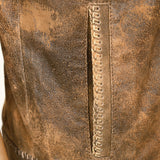 ADJKT035 Genuine Vintage leather Women shirt jacket dress ladies girl