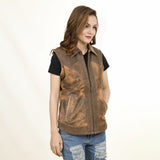 ADJKT035 Genuine Vintage  leather Women shirt  jacket  dress ladies girl