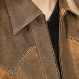 ADJKT035 Genuine Vintage leather Women shirt jacket dress ladies girl