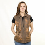 ADJKT035 Genuine Vintage  leather Women shirt  jacket  dress ladies girl