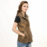 ADJKT036 Genuine Vintage  leather Women shirt  jacket  dress ladies girl