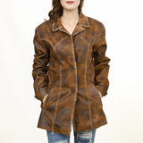 American Darling ADJKT039-XL Genuine Vintage leather Women shirt by Hilason – Cowboy and equestrian accessories