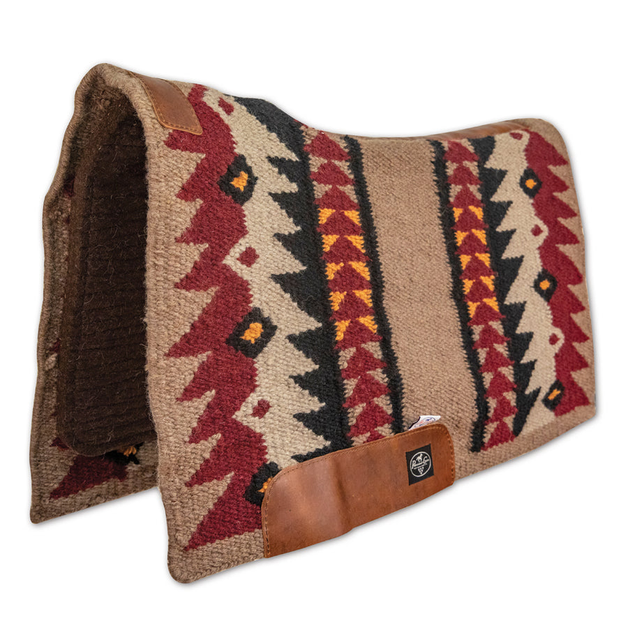Professional's Choice H. Hand Woven Wool Fuse Navajo Saddle Pad Taupe by Hilason – Cowboy and equestrian accessories