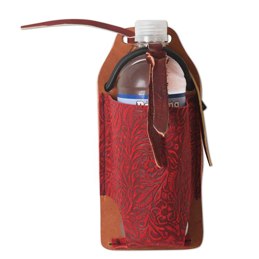 Professional's Choice H. Rider Floral Water Leather Bottle Holder Red by Hilason – Cowboy and equestrian accessories