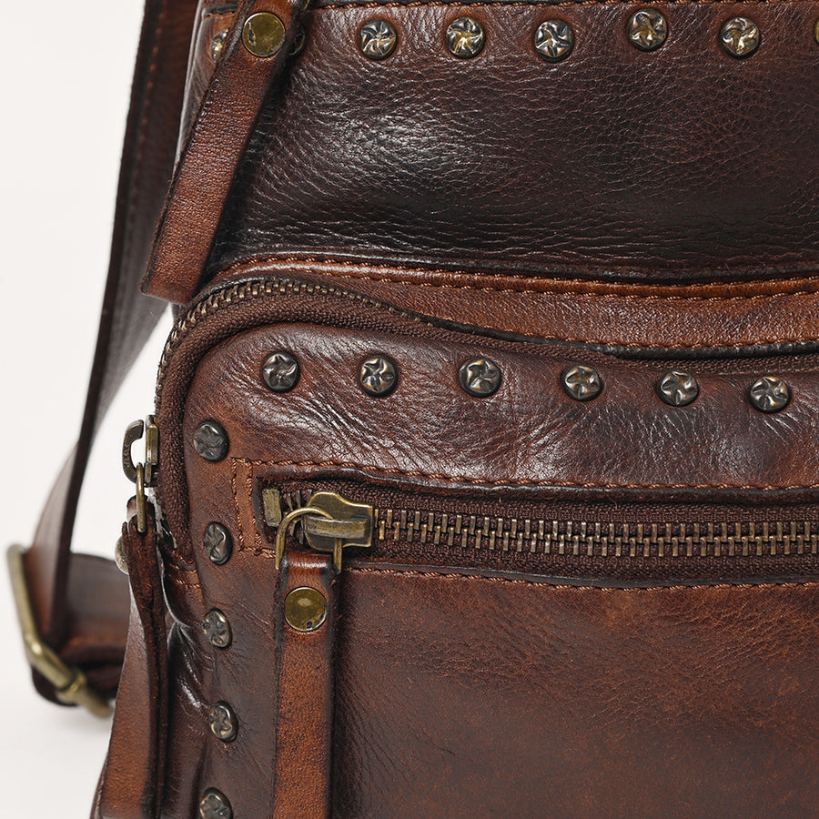 Spaghetti Western Vintage Handmade Genuine Leather Sling Bag