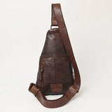 Spaghetti Western Vintage Handmade Genuine Leather Sling Bag