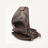 Spaghetti Western Vintage Handmade Genuine Leather Sling Bag