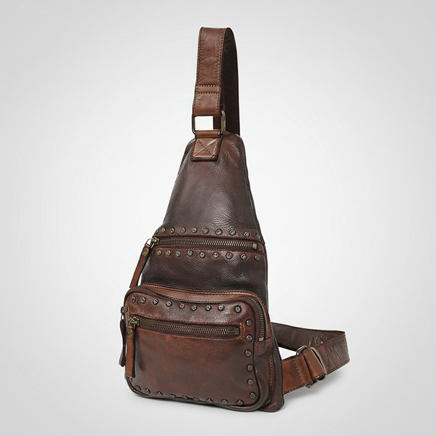 Spaghetti W. Swc191Brn Sling Vintage Handmade Drum Dyed Genuine by Hilason – Cowboy and equestrian accessories