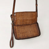 Spaghetti Western Swc195Brn Wallet Vintage Handmade Drum Dyed Genuine European Cowhide Leather Women Bag Western Handbag Purse