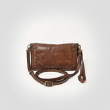 Spaghetti Western Swc195Brn Wallet Vintage Handmade Drum Dyed Genuine European Cowhide Leather Women Bag Western Handbag Purse