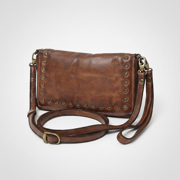 Spaghetti W. Swc195Brn Wallet Vintage Handmade Drum Dyed Genuine by Hilason – Cowboy and equestrian accessories