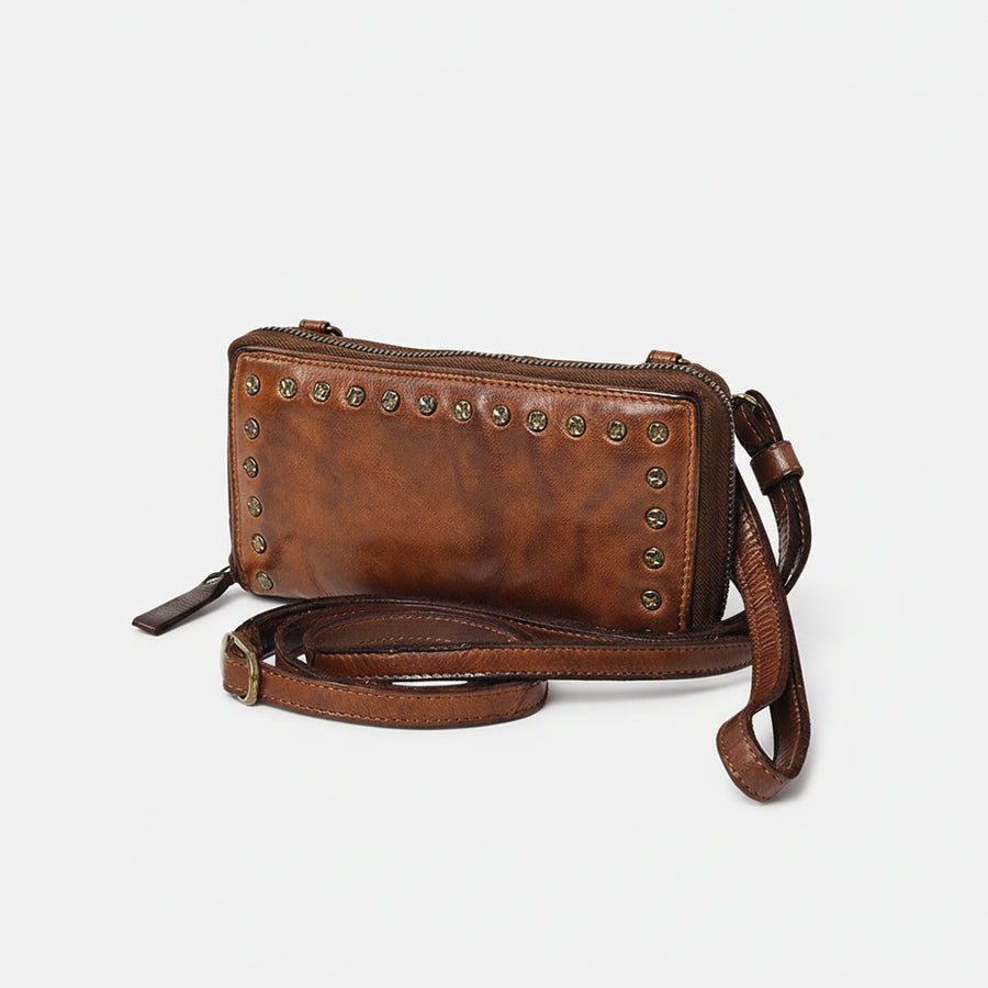 Spaghetti W. Swc212Brn Wallet Vintage Handmade Drum Dyed Genuine by Hilason – Cowboy and equestrian accessories
