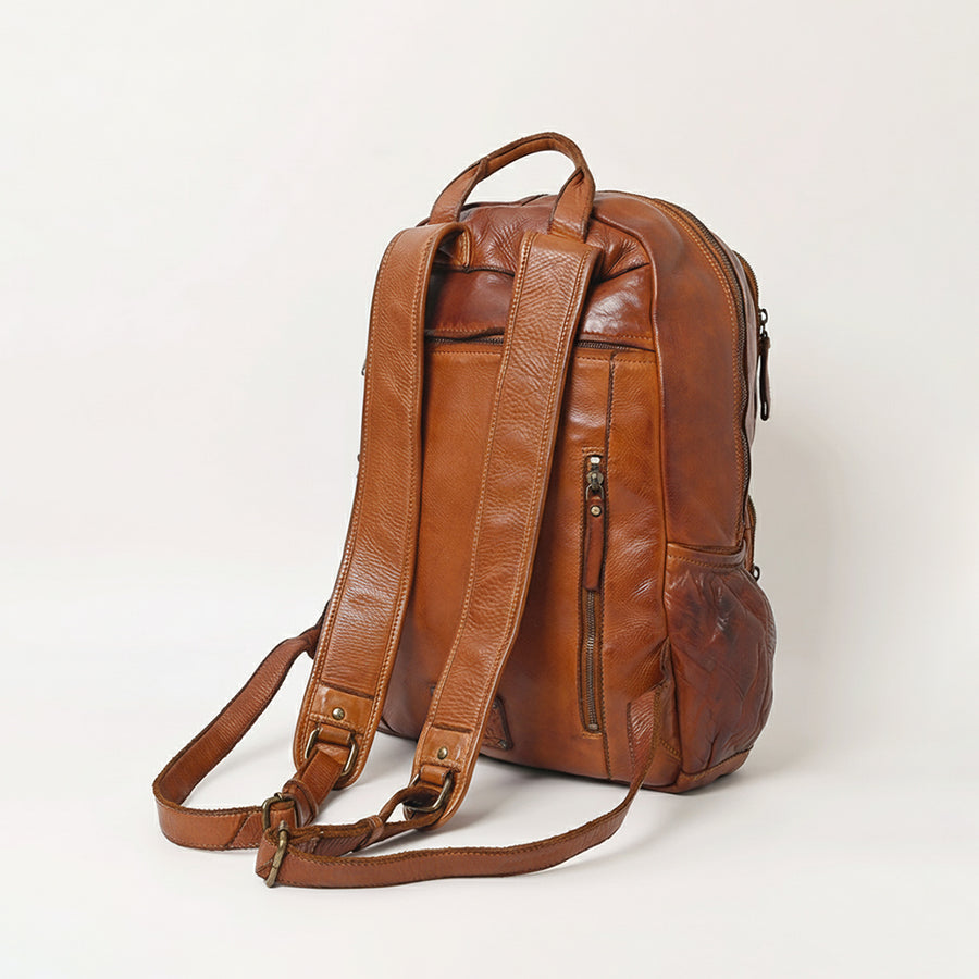Spaghetti Western Swc414Cg Backpack Vintage Handmade Drum Dyed Genuine European Cowhide Leather Women Bag Western Handbag Purse