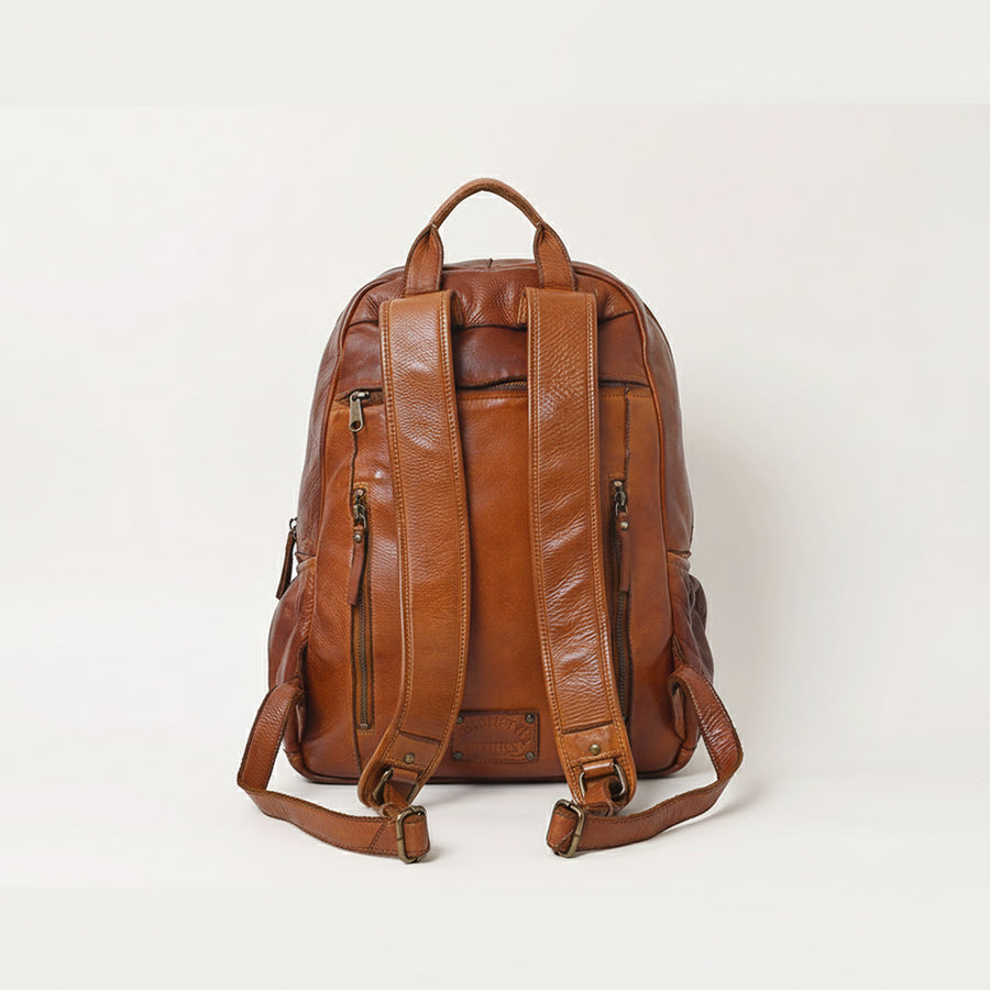 Spaghetti Western Swc414Cg Backpack Vintage Handmade Drum Dyed Genuine European Cowhide Leather Women Bag Western Handbag Purse