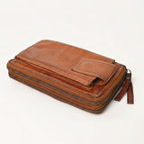 Spaghetti Western Swc432Cg Coin Purse Vintage Handmade Drum Dyed Genuine European Cowhide Leather Women Bag Western Handbag Purse