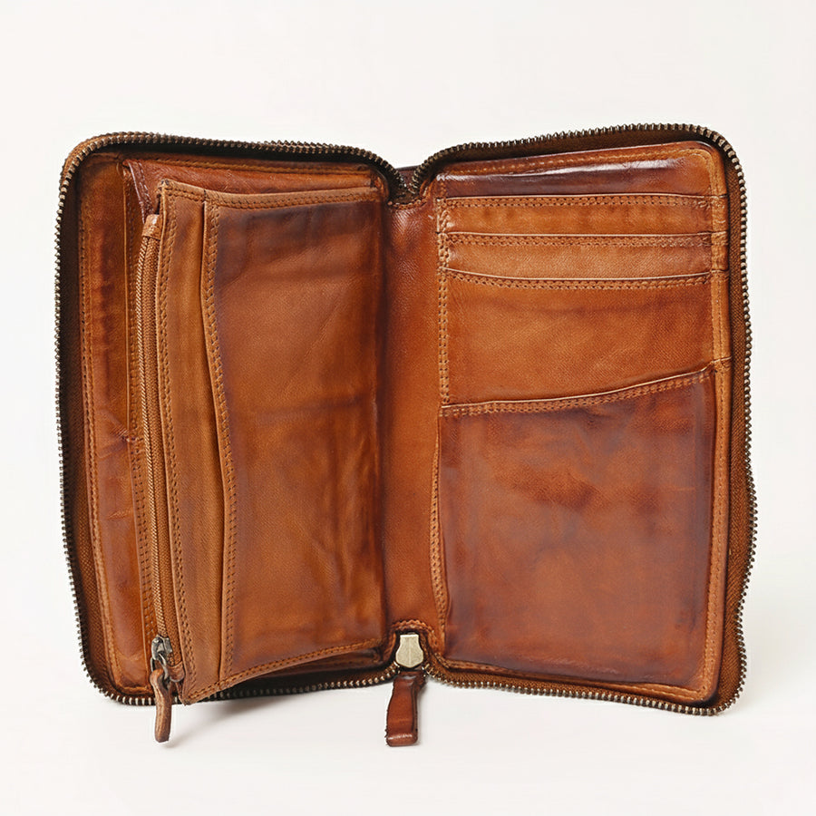 Spaghetti Western Swc432Cg Coin Purse Vintage Handmade Drum Dyed Genuine European Cowhide Leather Women Bag Western Handbag Purse