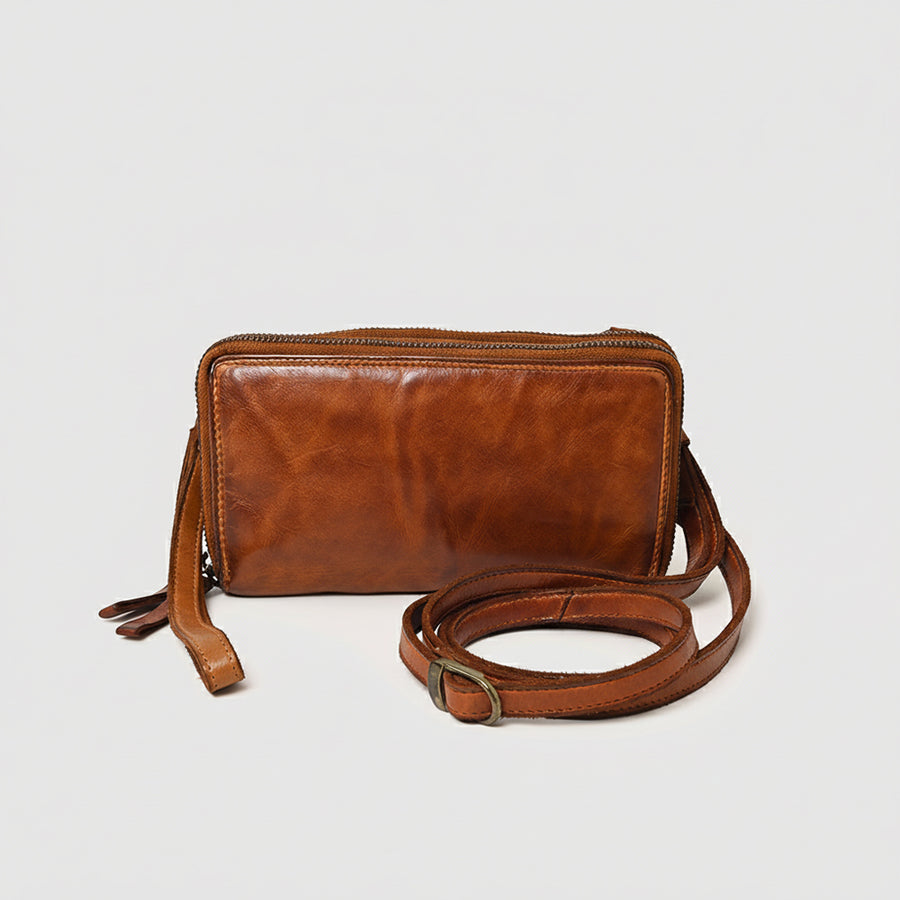 Spaghetti Western Swc433Cg Coin Purse Vintage Handmade Drum Dyed Genuine European Cowhide Leather Women Bag Western Handbag Purse