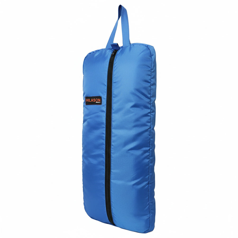 Blue nylon boot bag with black zipper - Uhorse