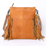 American Darling Messenger Hand Tooled Hair On Genuine Leather Women Bag Western Handbag Purse