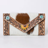 OHLAY KBG224 Coin Purse Hand Tooled Hair-On Genuine Leather women bag western handbag purse