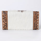 OHLAY KBG224 Coin Purse Hand Tooled Hair-On Genuine Leather women bag western handbag purse